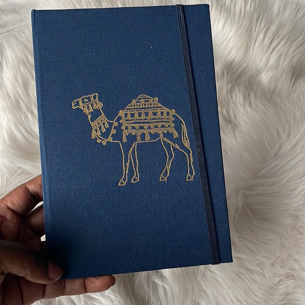 J.Crew navy blue camel blank notebook